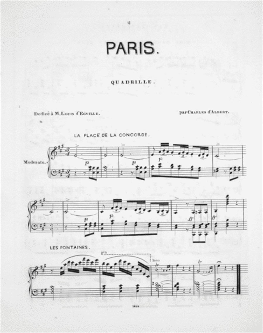 Paris. Quadrille on Popular French Air Piano Solo scores gallery preview page 2