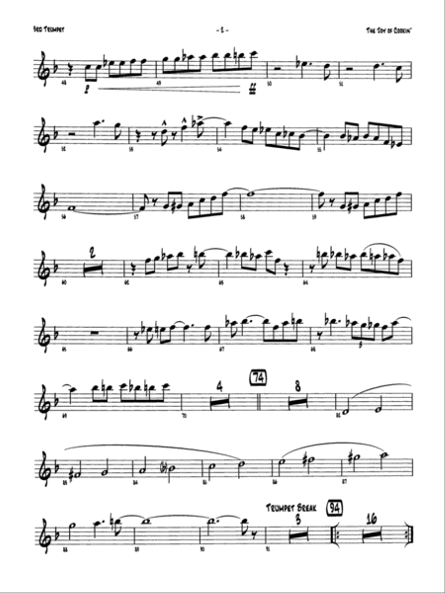 The Joy of Cookin': 3rd B-flat Trumpet Jazz Ensemble scores gallery preview page 3