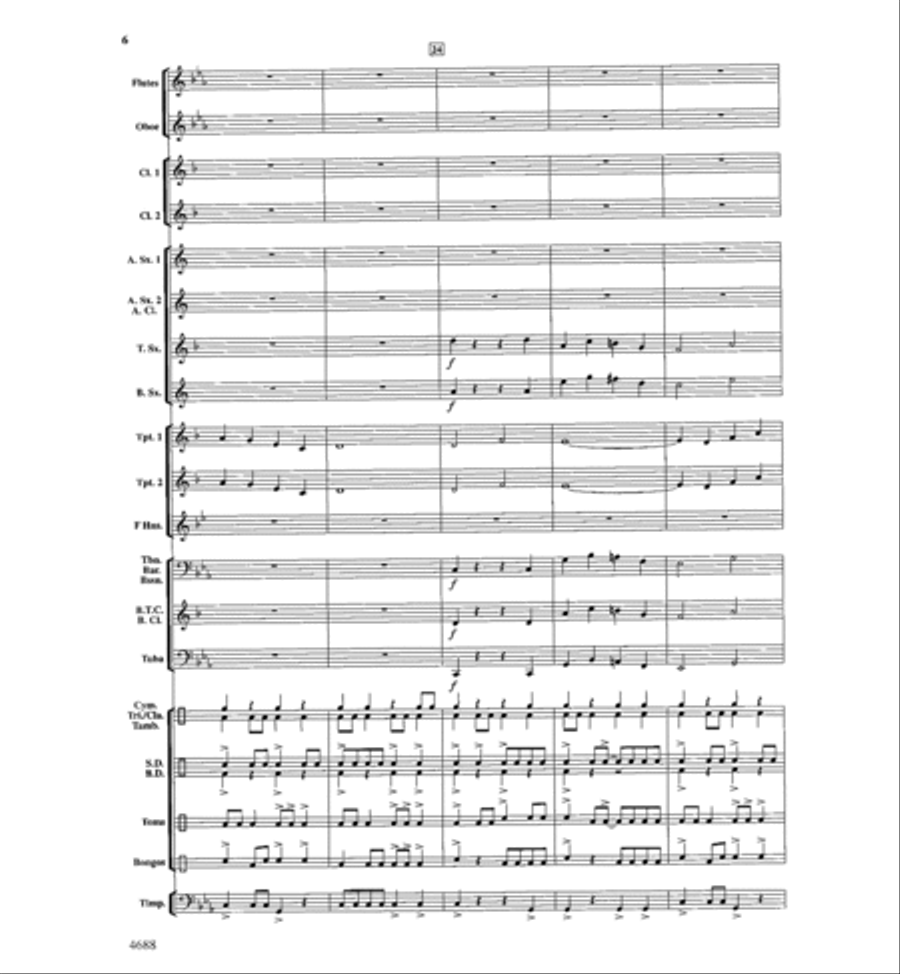 Tribal Drums Concert Band scores gallery preview page 6