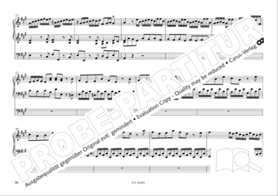 Das Husumer Orgelbuch von 1758 Organ Solo scores gallery preview page 97