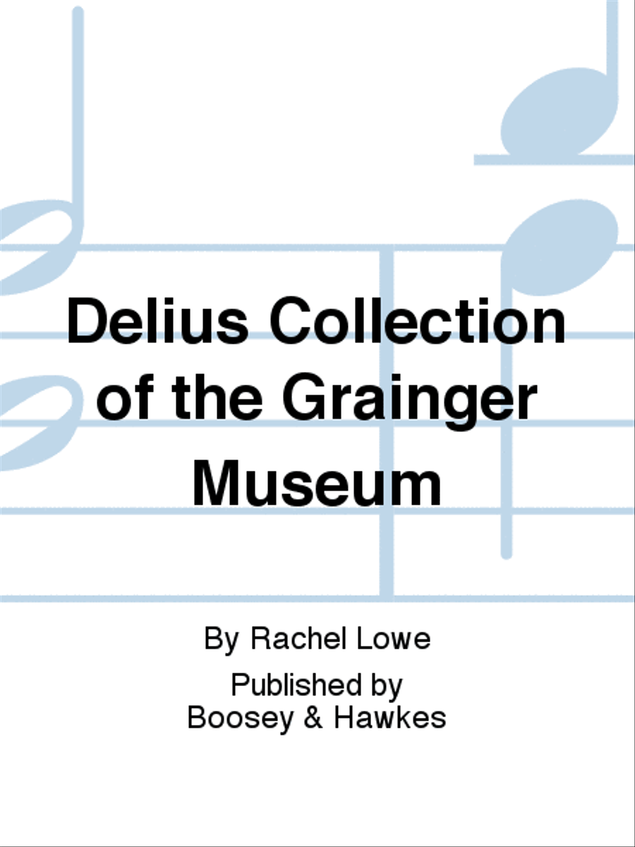 Delius Collection of the Grainger Museum School and Community scores gallery preview page 1