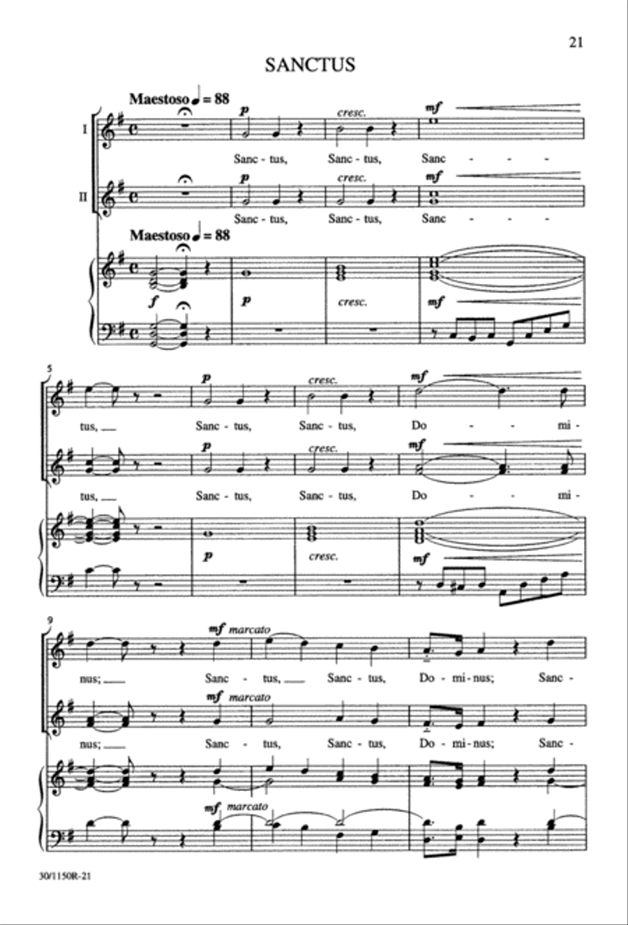 Messe Brève 2-Part scores gallery preview page 22