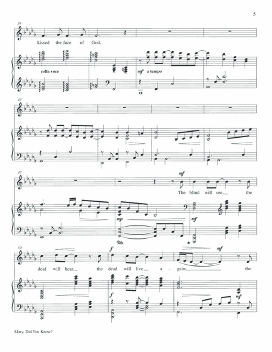 Mary, Did You Know? Solo 4-Part scores gallery preview page 6