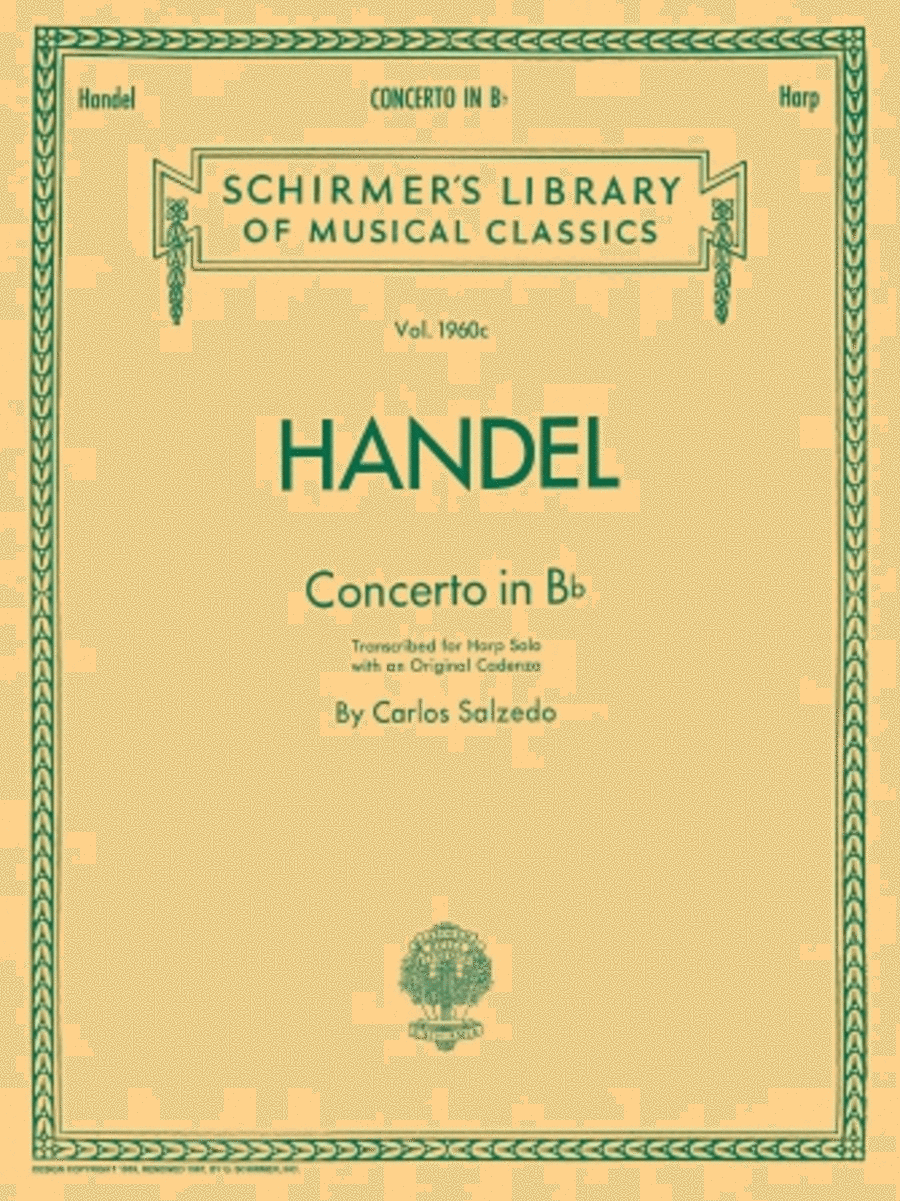Concerto in B Flat Harp scores gallery preview page 1