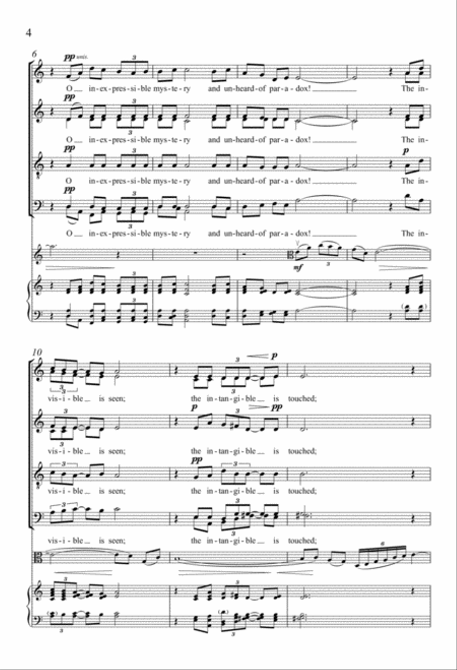 O Inexpressible Mystery Divisi scores gallery preview page 4