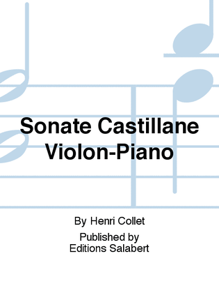 Book cover for Sonate Castillane Violon-Piano