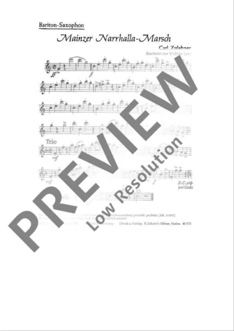 Mainzer Narrhalla-Marsch Concert Band scores gallery preview page 12