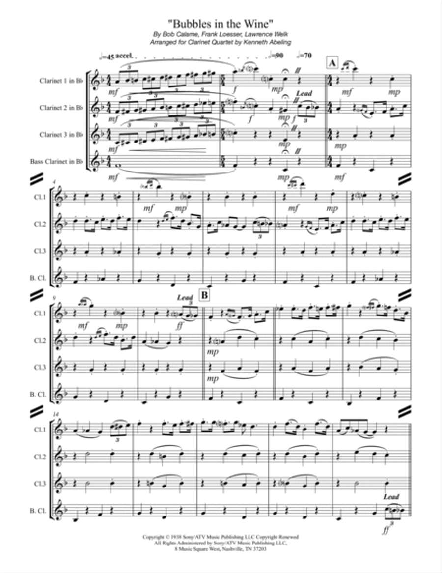 Bubbles In The Wine Woodwind Ensemble scores gallery preview page 2