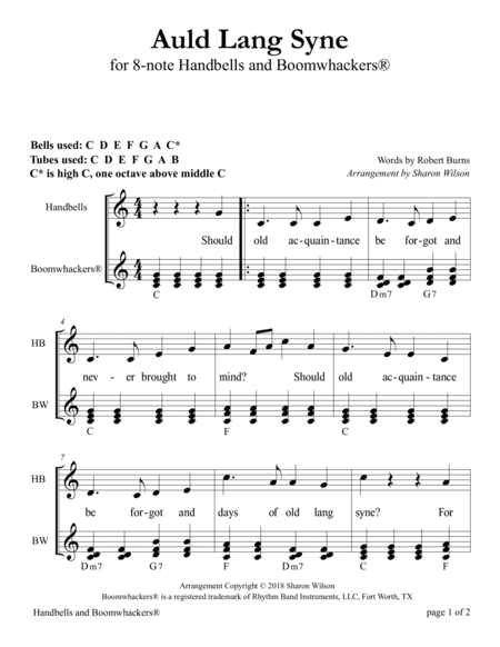 Five Holiday Classics for 8-note Bells and Boomwhackers® (with Black and White Notes) image number null