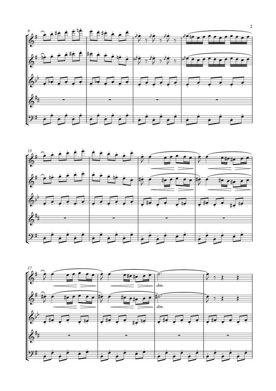 Danse Bohème (from Carmen) for Woodwind Quintet Woodwind Quintet scores gallery preview page 3