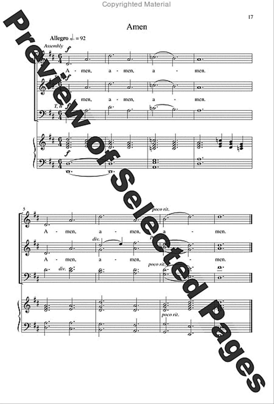 Missa Pacem - Choral / Accompaniment edition 4-Part scores gallery preview page 11