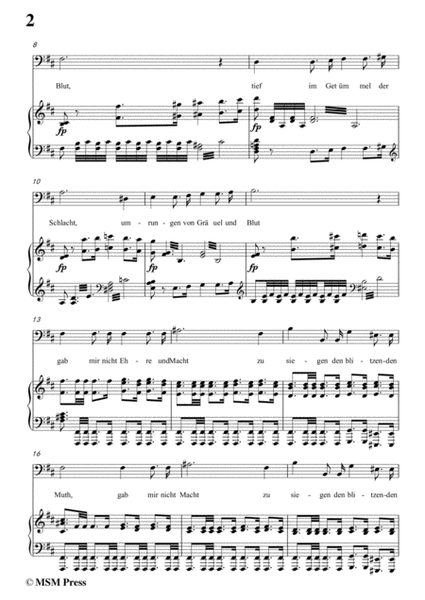 Schubert-Tief im Getümmel der Schlacht,in b minor,for Voice&Piano image number null