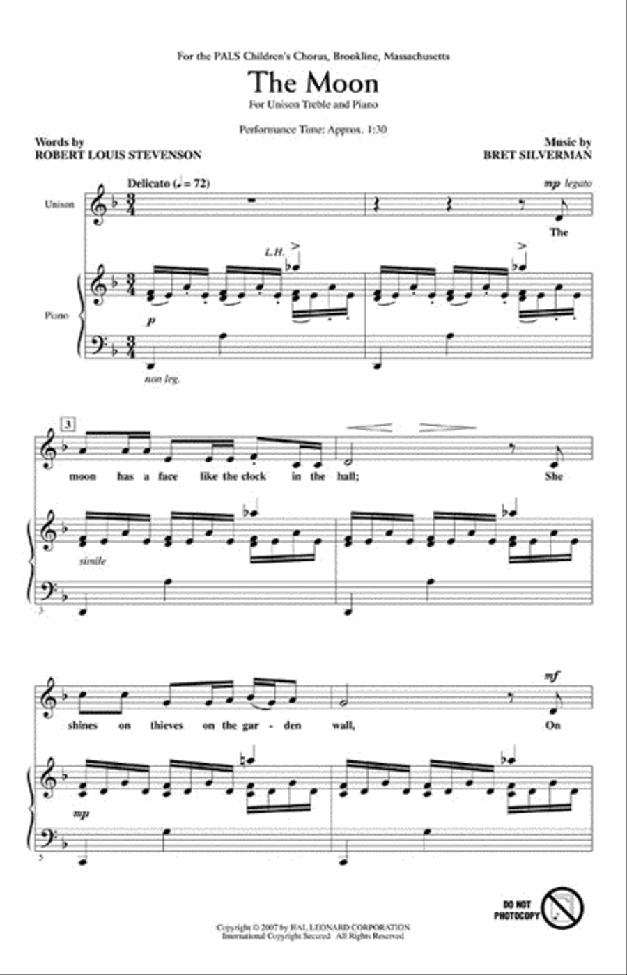 The Moon Unison Choir scores gallery preview page 2