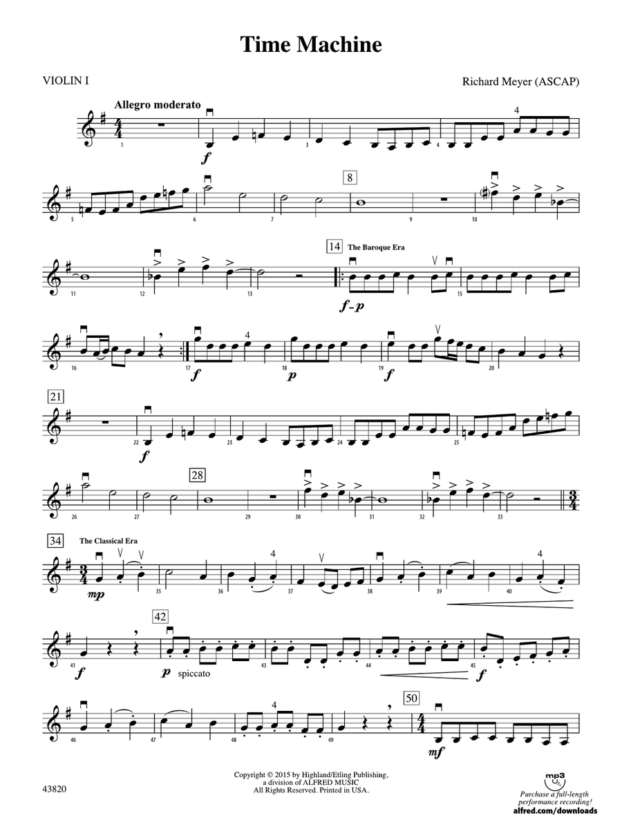 Time Machine: 1st Violin