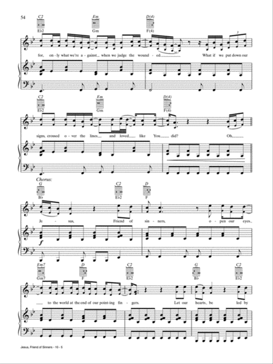 Jesus, Friend of Sinners Jesus, Friend of Sinners Piano, Vocal, Guitar scores gallery preview page 5