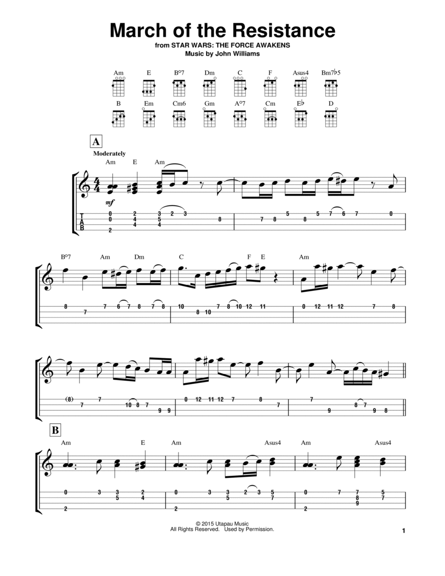 March Of The Resistance March Of The Resistance Ukulele scores gallery preview page 1