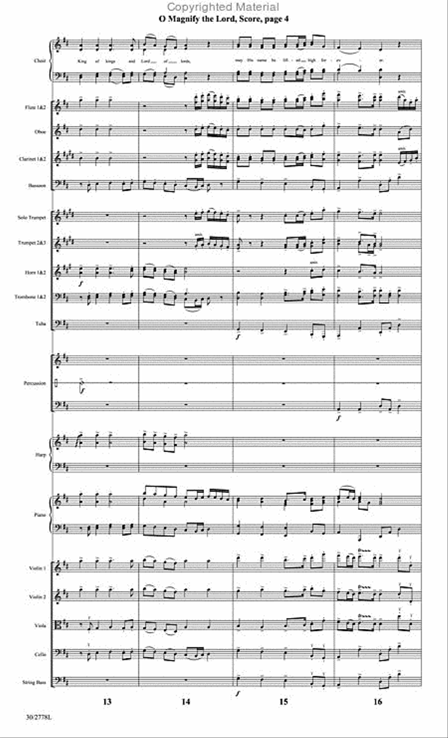 O Magnify the Lord - Orchestral Score and CD with Printable Parts Choir scores gallery preview page 5