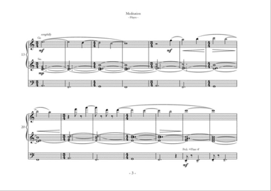Meditation for Organ Piano scores gallery preview page 3