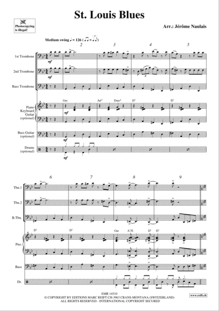 St. Louis Blues Trombone Trio scores gallery preview page 3