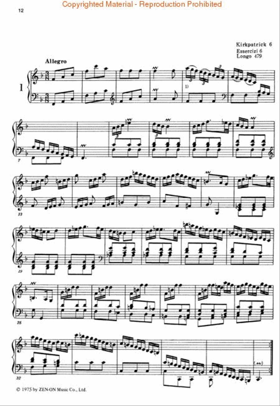 100 Sonatas – Volume 1 (Sonata 1, K6 – Sonata 33, K226) Harpsichord scores gallery preview page 3