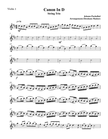 Canon In D String Trio-Violin Viola and Cello image number null