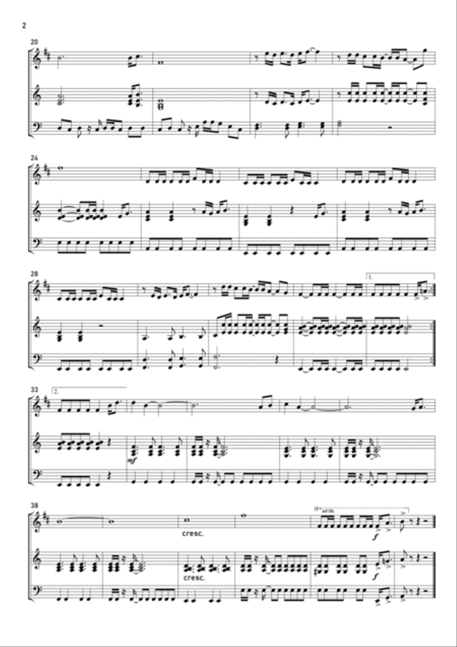Gonna Fly Now B-Flat Trumpet scores gallery preview page 2