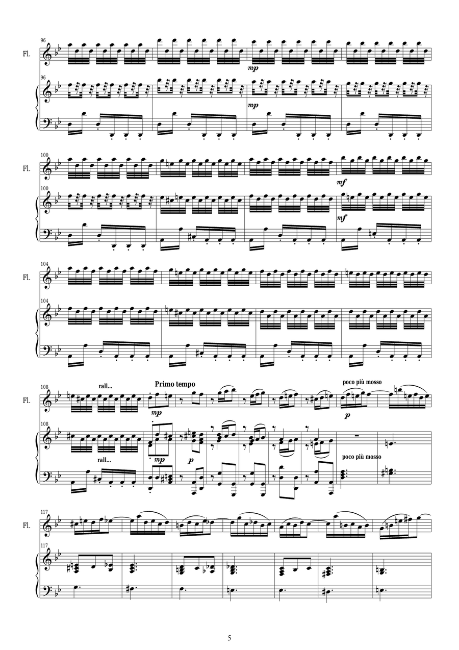 Vivaldi - Concerto in G minor 'Summer' RV 315 Op.8 No. 2 Flute Solo scores gallery preview page 5
