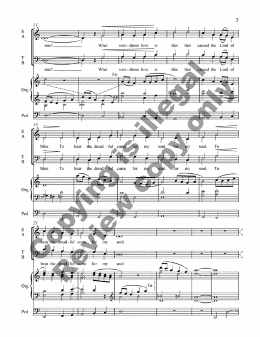 Wondrous Love 4-Part scores gallery preview page 3
