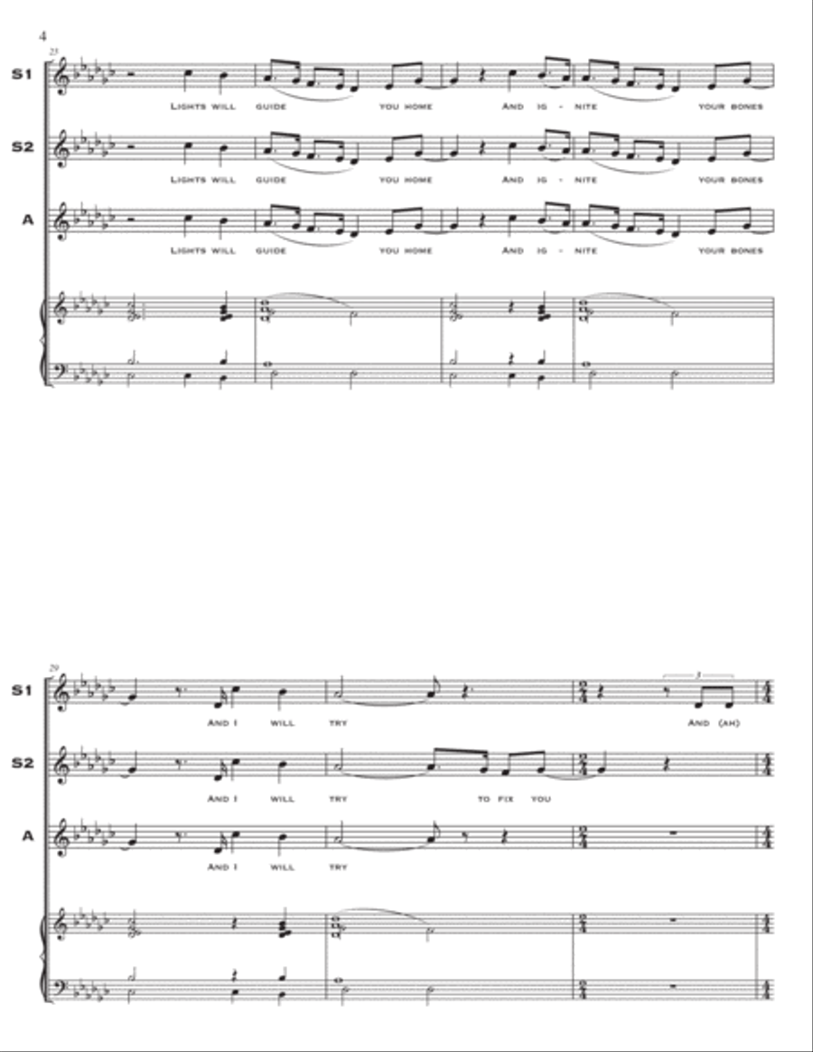 Fix You 3-Part scores gallery preview page 5