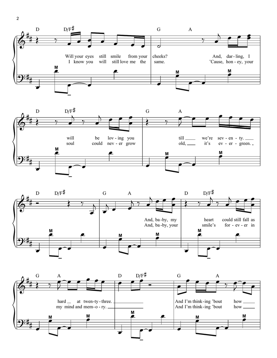 Thinking Out Loud Piano scores gallery preview page 2