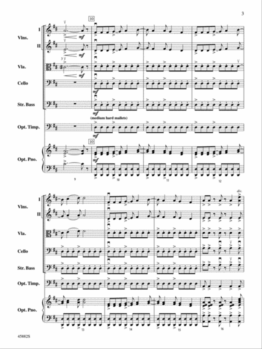 A Joyous Celebration: Score String Orchestra scores gallery preview page 3