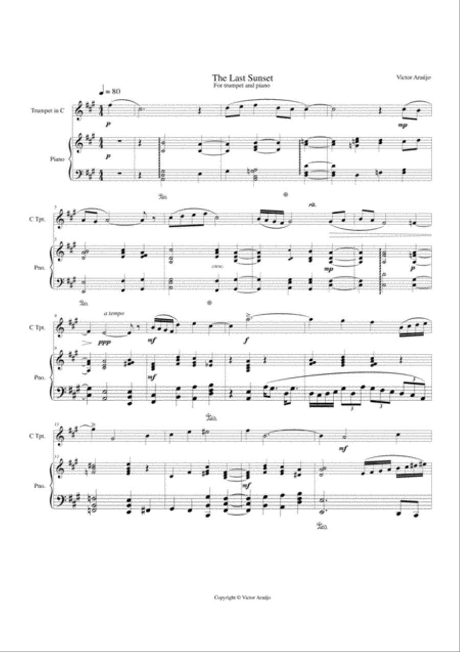 The last sunset C Trumpet scores gallery preview page 2
