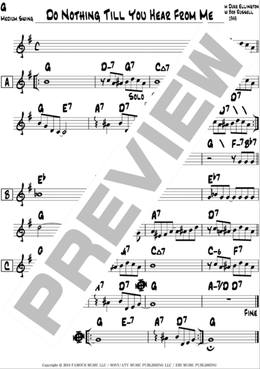 Do Nothing Till You Hear From Me (U.s. E.r.t.) Piano scores gallery preview page 5