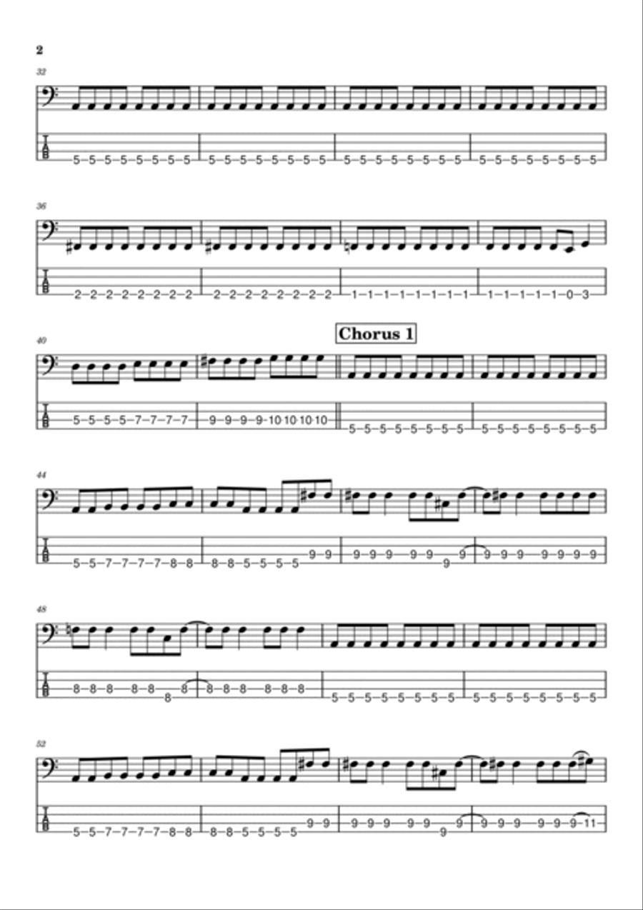 The Pretender Guitar Tablature scores gallery preview page 2