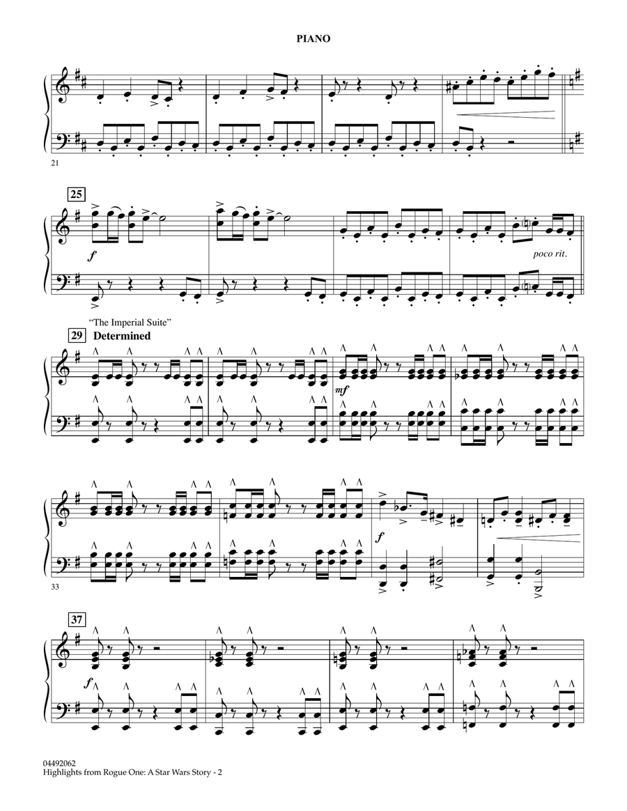 Highlights from Rogue One: A Star Wars Story - Piano Orchestra scores gallery preview page 2