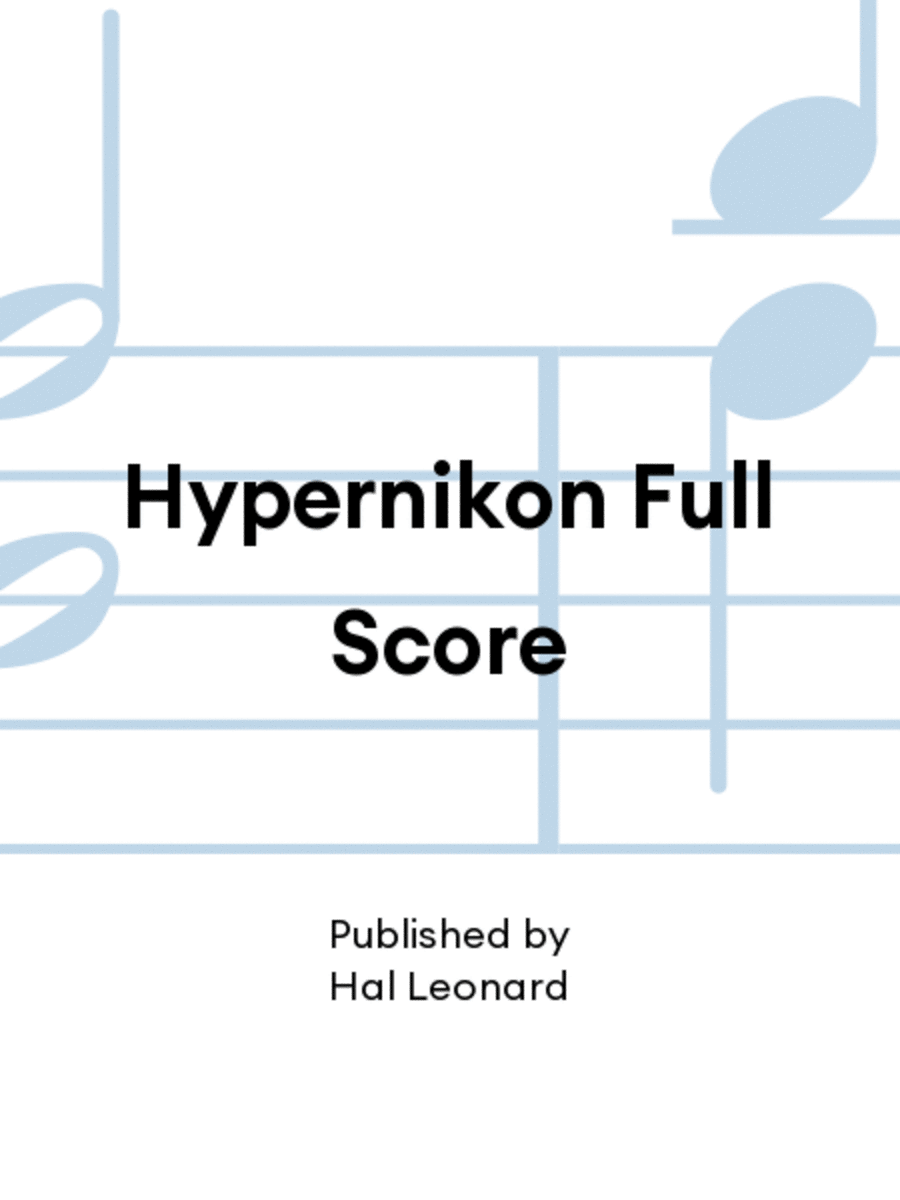 Hypernikon Full Score Concert Band scores gallery preview page 1