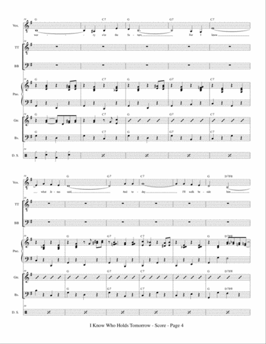 I Know Who Holds Tomorrow A Cappella scores gallery preview page 6
