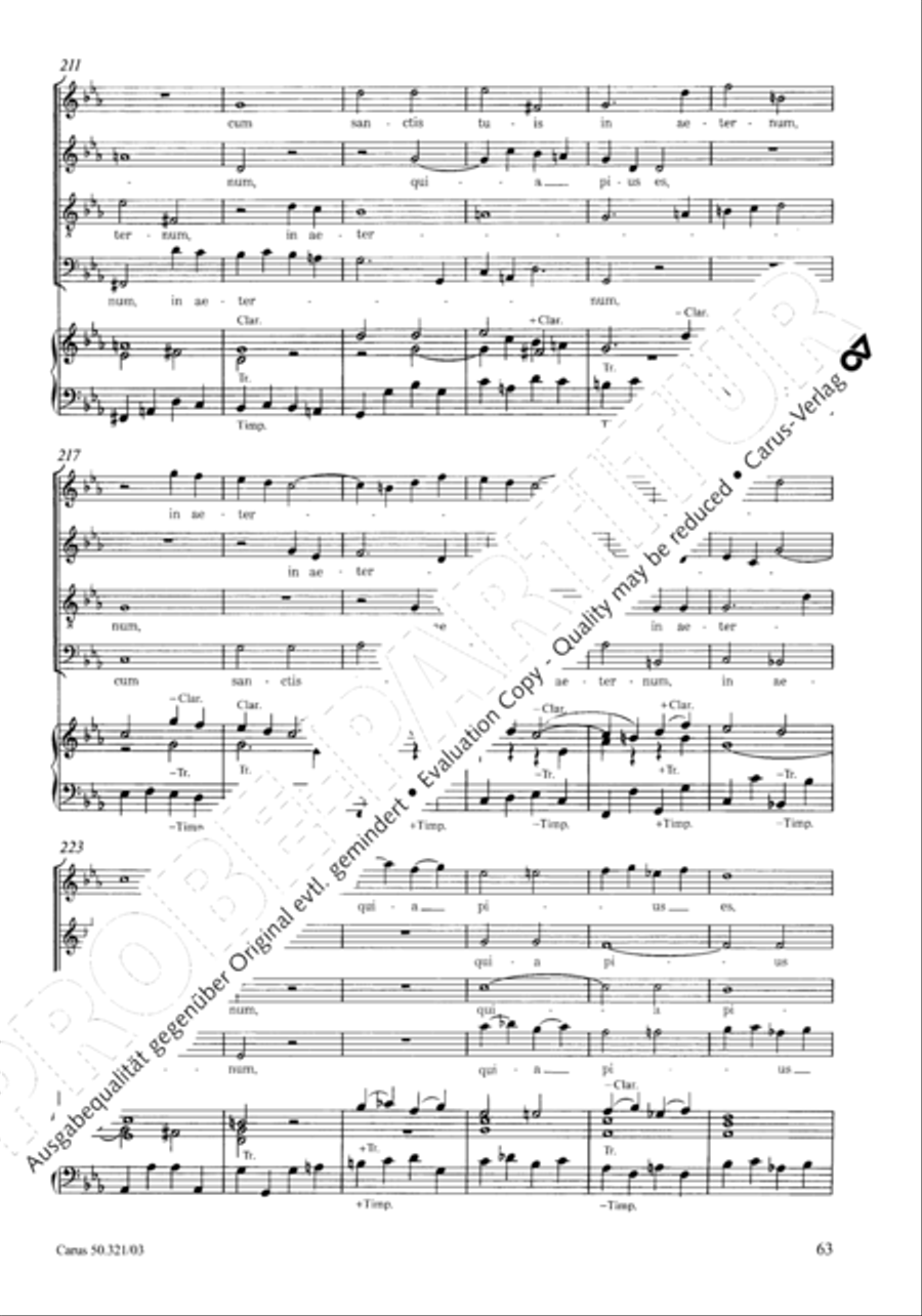 Requiem in C minor 4-Part scores gallery preview page 70