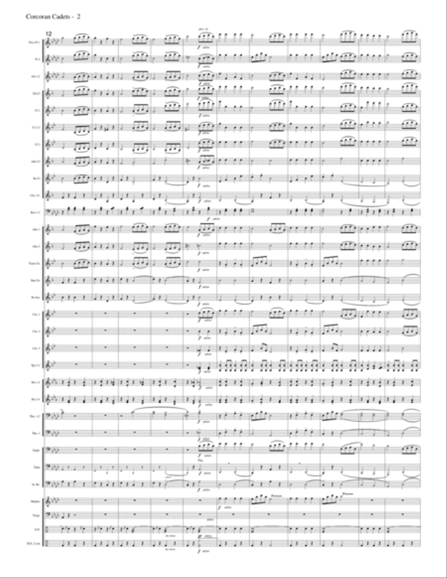 The Corcoran Cadets Concert Band scores gallery preview page 3
