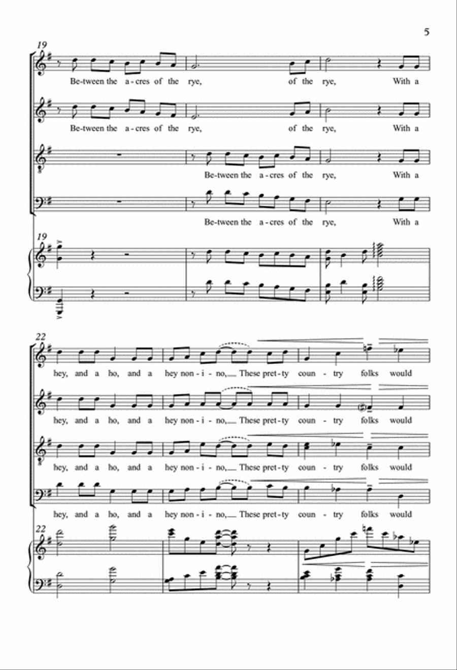 It Was a Lover and His Lass 4-Part scores gallery preview page 5