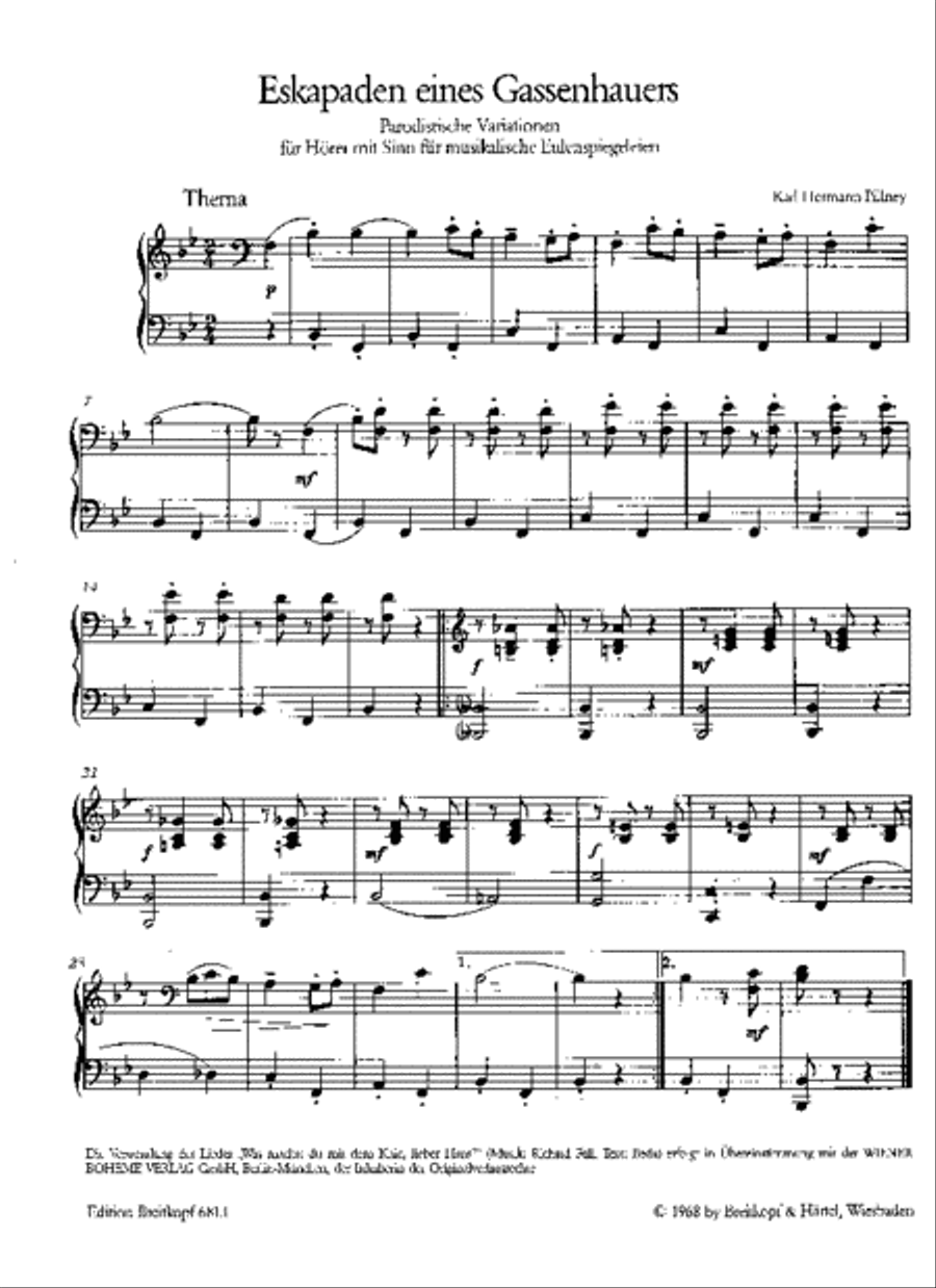 Eskapaden eines Gassenhauers Piano Duet scores gallery preview page 2