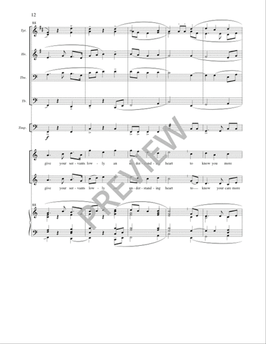 O Spirit All-Embracing - Full Score and Parts Horn scores gallery preview page 13