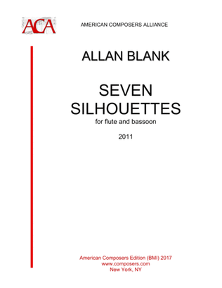 Book cover for [Blank] Seven Silhouettes for Flute and Bassoon