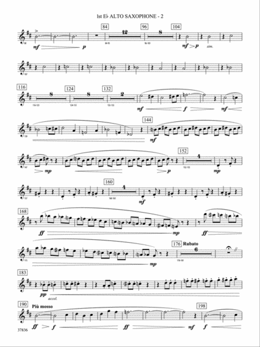 Smoke and Mirrors: E-flat Alto Saxophone Concert Band scores gallery preview page 2