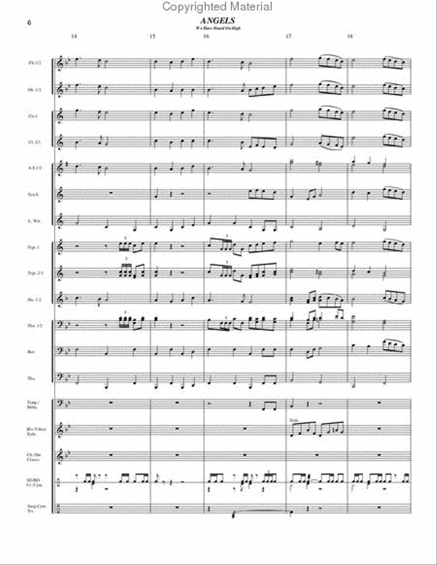 Angels We Have Heard on High Concert Band scores gallery preview page 6