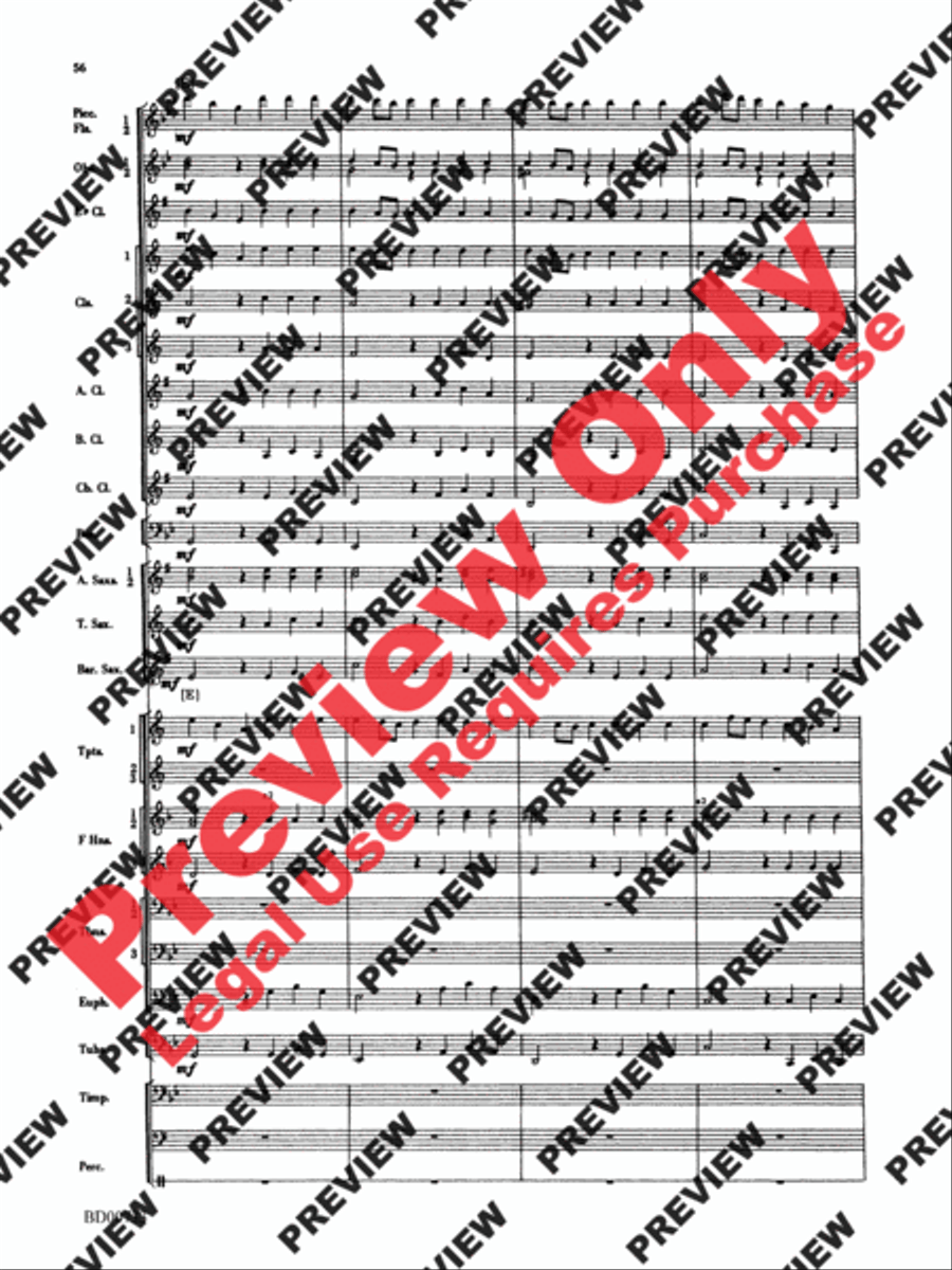 Water Music Suite Concert Band scores gallery preview page 56