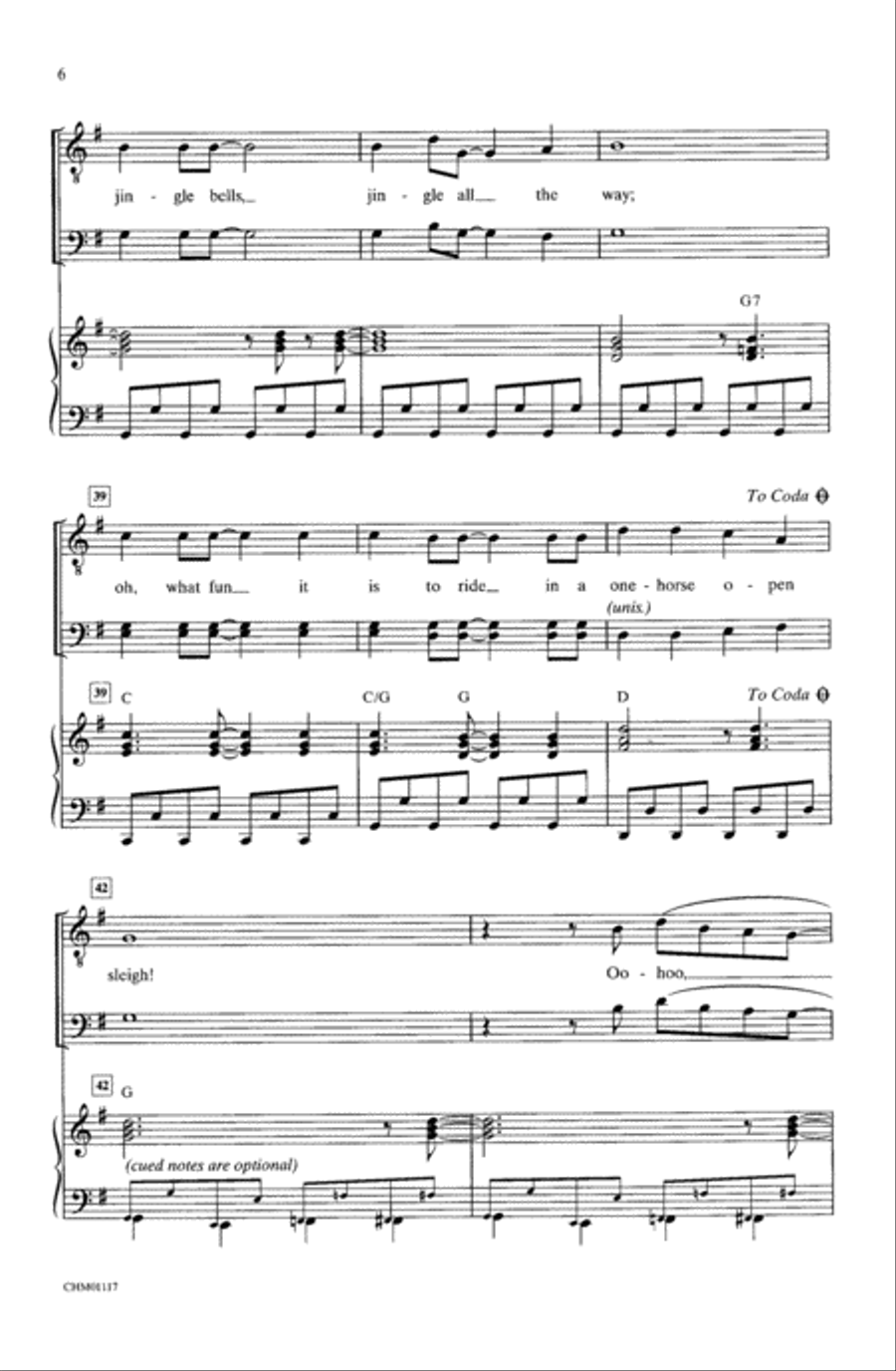 J.B.M.C.A. (Jingle Bells, Merry Christmas to All) Choir scores gallery preview page 5