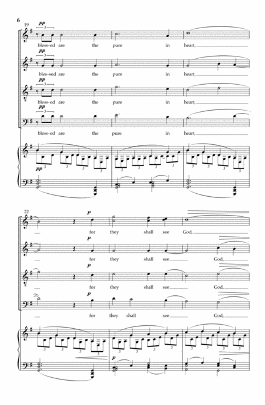 The Pure in Heart 4-Part scores gallery preview page 7