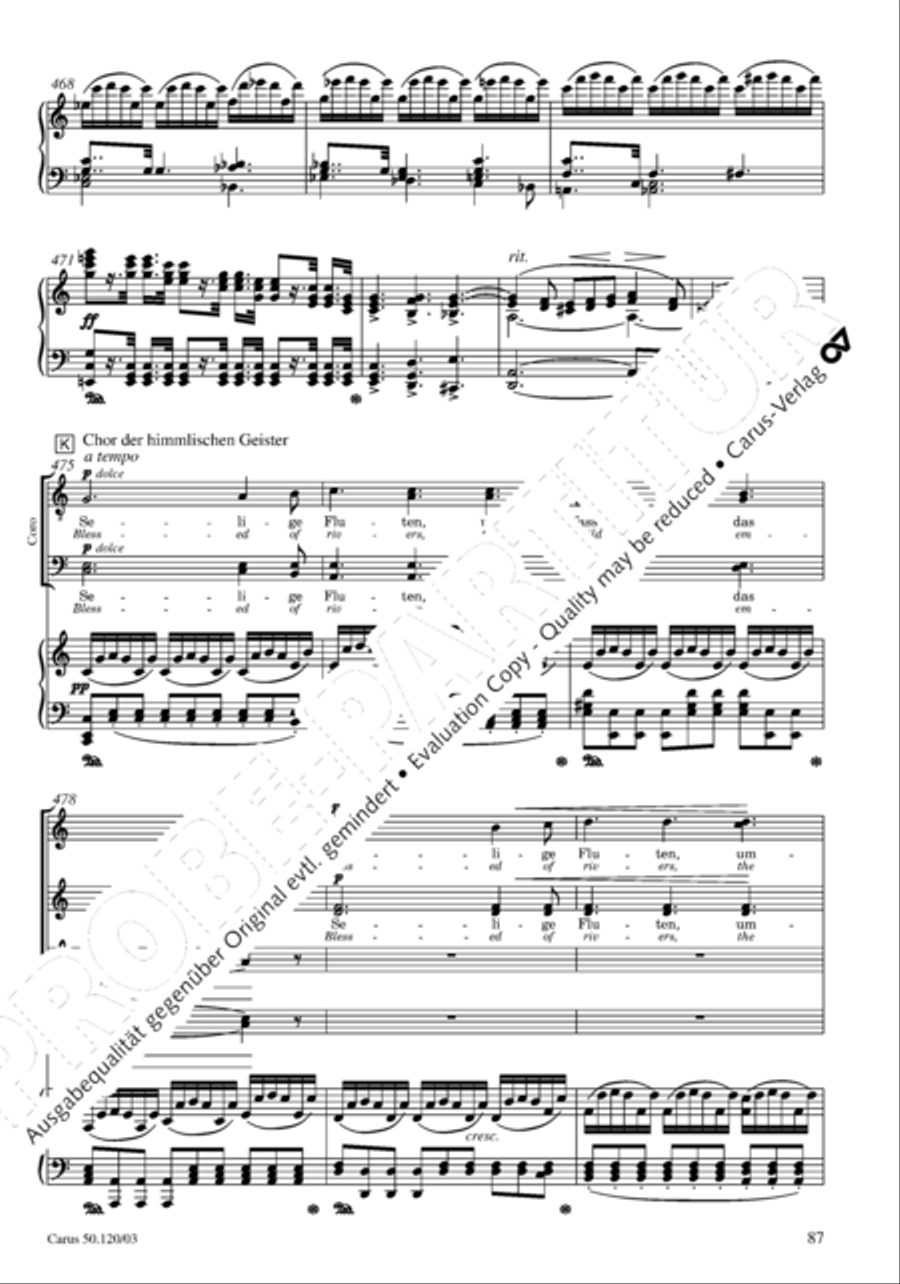 Christoforus + Das Tochterlein des Jairus (Gesamtausgabe, Bd. 9) 4-Part scores gallery preview page 88