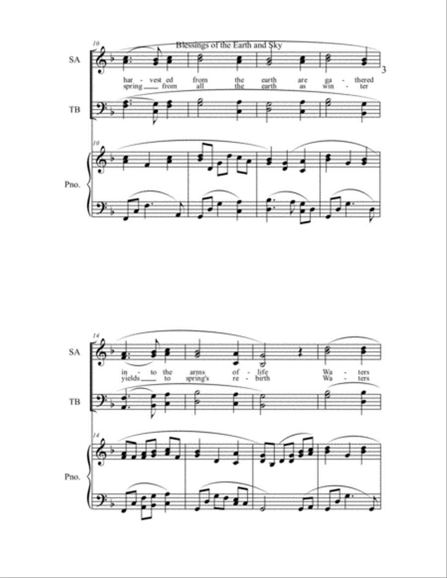 Blessings of the Earth and Sky 4-Part scores gallery preview page 3